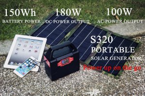 Smart Mini Solar Powered Generator with Rechargeable Battery